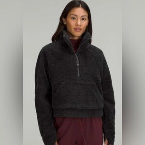 Lululemon Scuba Oversized SHERPA BLACK FUNNEL NECK Sz-M/L SUPER CLEAN LIKE NEW